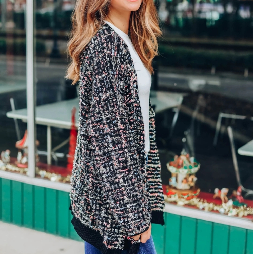 Multi colored speckled Cardigan